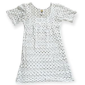 🔴 6/$25 SALE Mimi Chica White Crochet Dress Swimsuit Cover Up